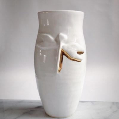 Gold Dragonfly Vase
