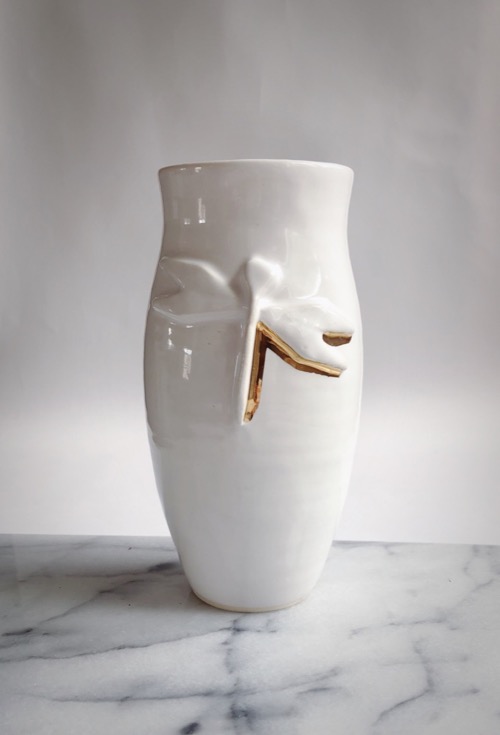 Gold Dragonfly Vase