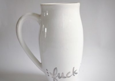 White Gold fuck it Mug